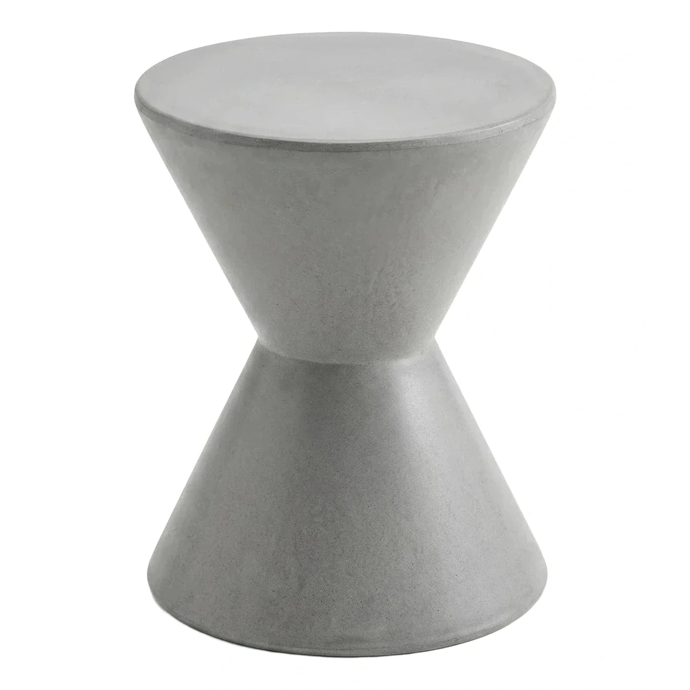 Modern Grey Concrete Hourglass Side Table