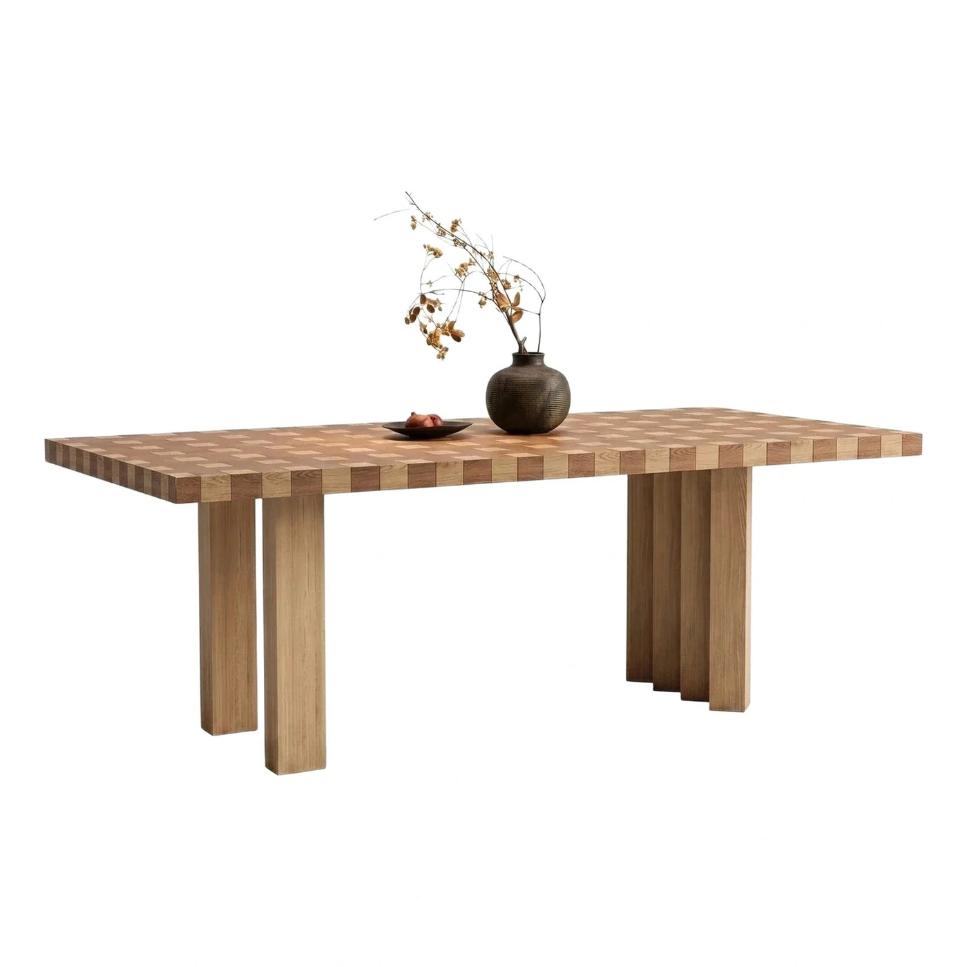 Parquet Top Solid Wood Dining Table