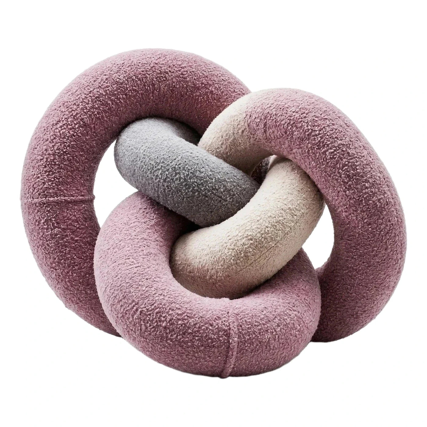 Multicolor Boucle Knot Floor Cushion Pouf