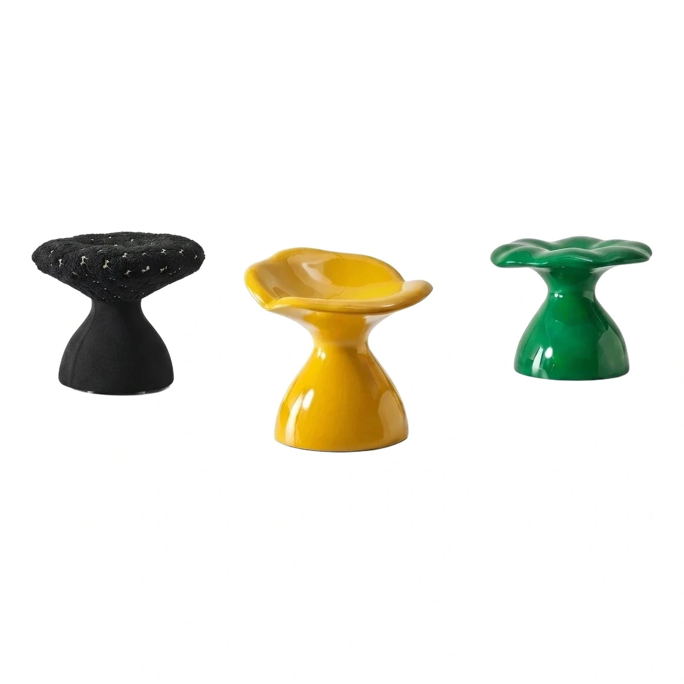 Modern Organic Flower Shaped Accent Stool