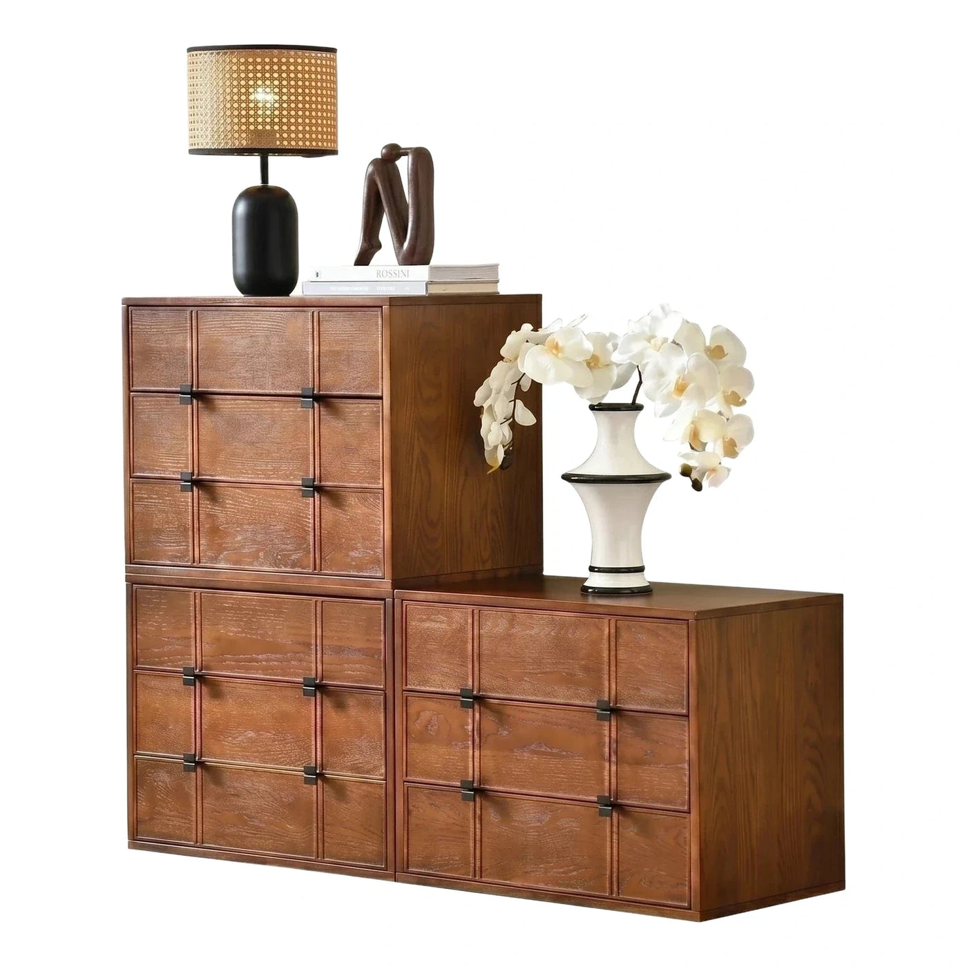 Modular Wood Sideboard Cabinet Set with Drawers