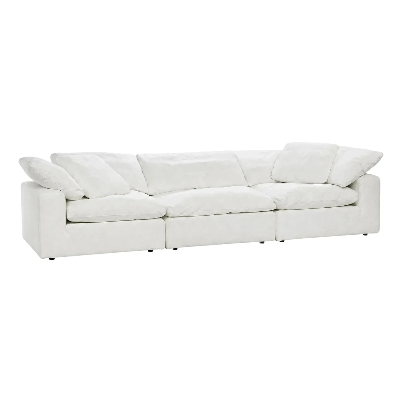 Modern White Modular Fabric Sectional Sofa