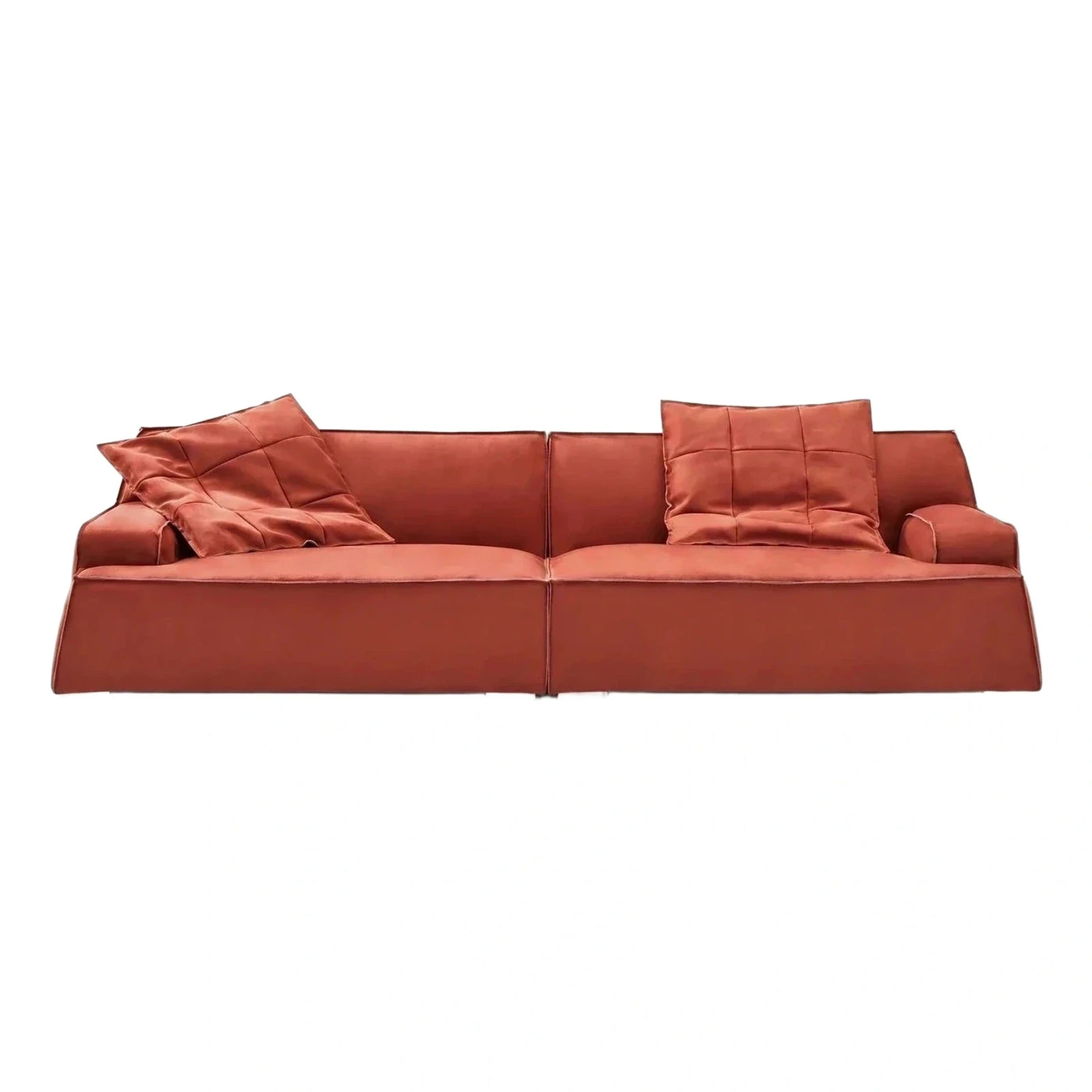 Modern Rust Brown Modular Sectional Sofa