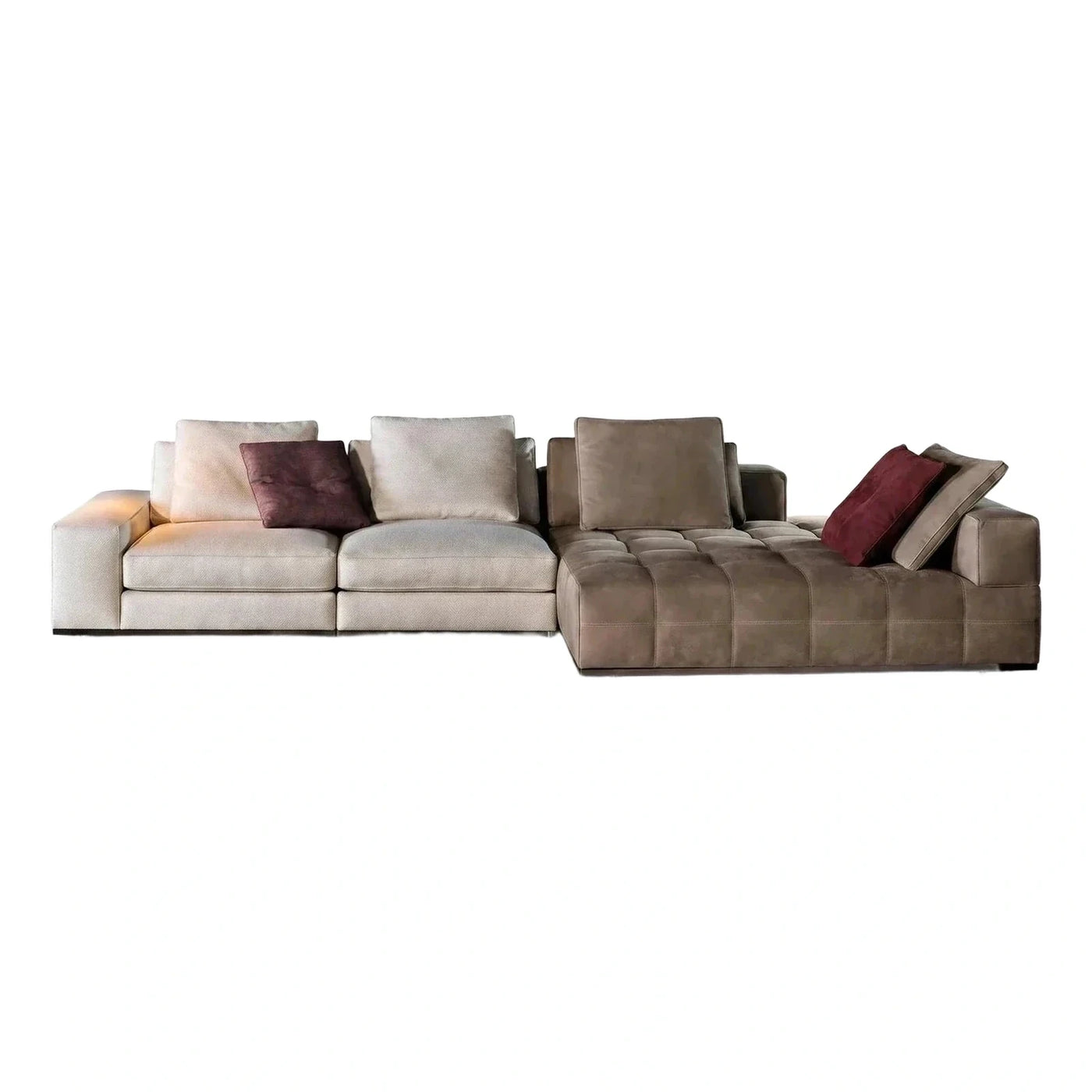 Modern Two-Tone Modular Sectional Sofa with Chaise