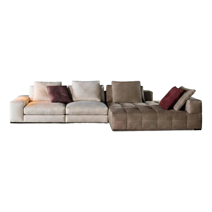 Modern Two-Tone Modular Sectional Sofa with Chaise