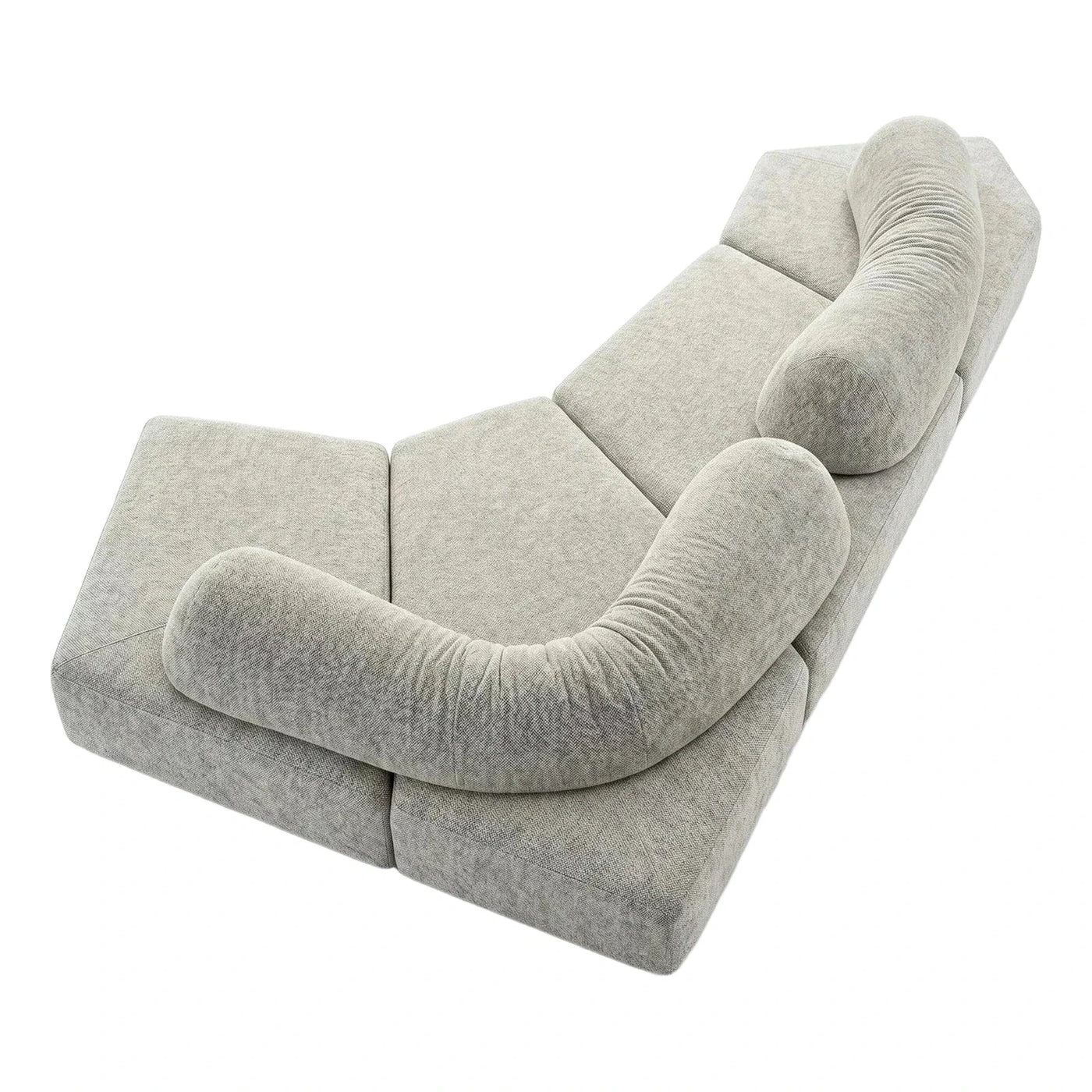 Modern Light Grey Modular Sectional Sofa