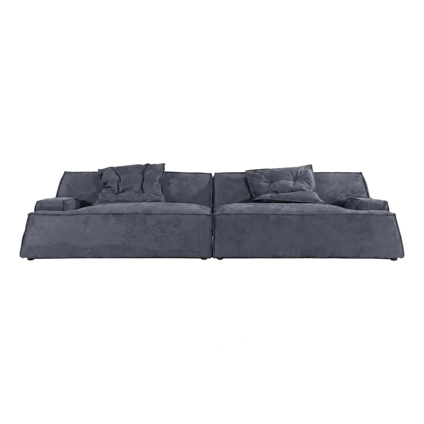 Modern Dark Grey Modular Low Profile Sofa
