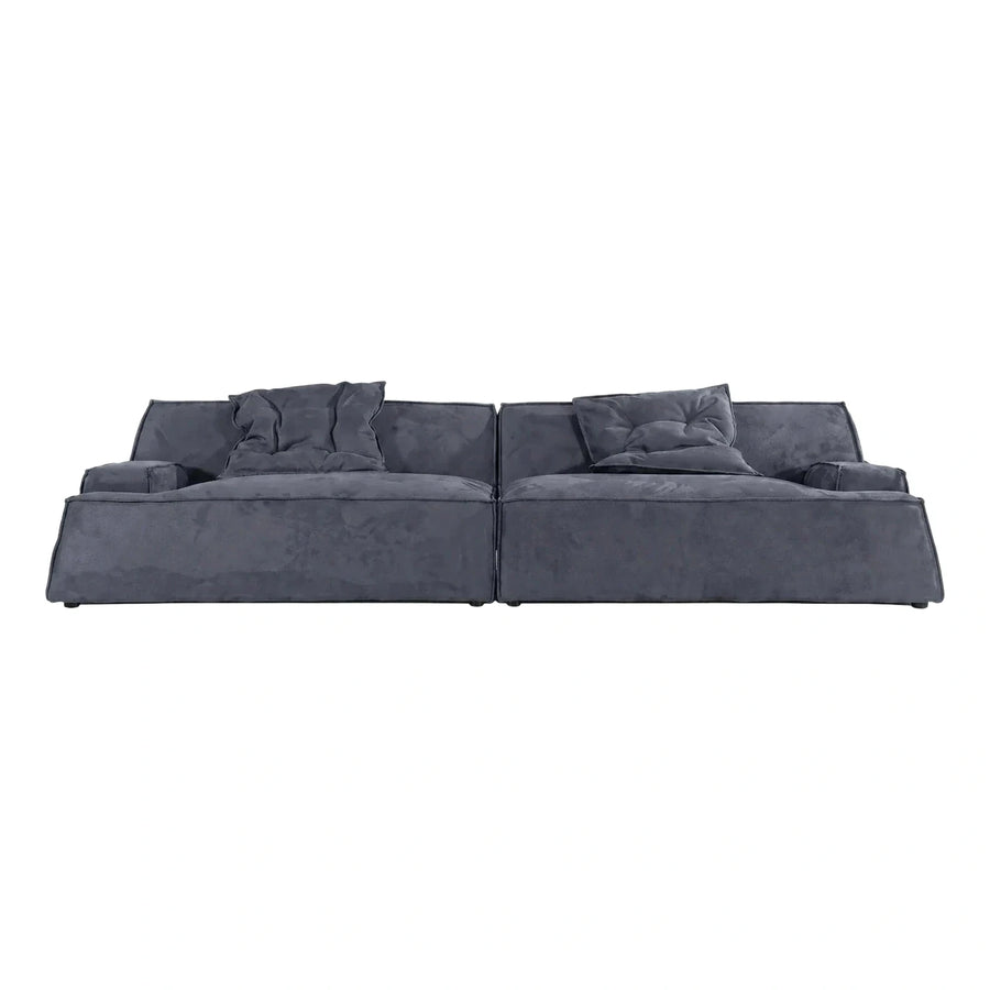 Modern Dark Grey Modular Low Profile Sofa