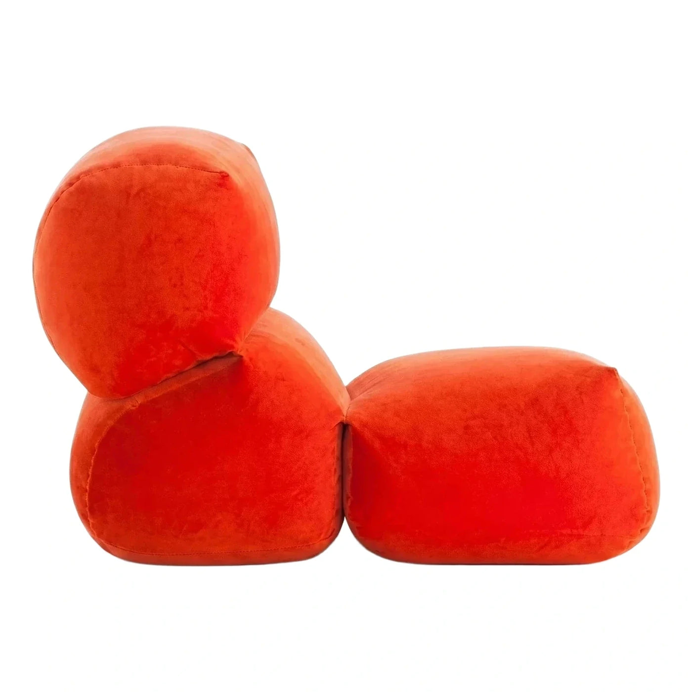 Orange Modular Velvet Lounge Sofa