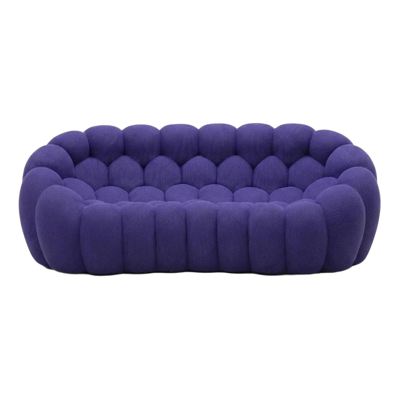 Purple Bubble Sofa Textured Fabric Curved Design