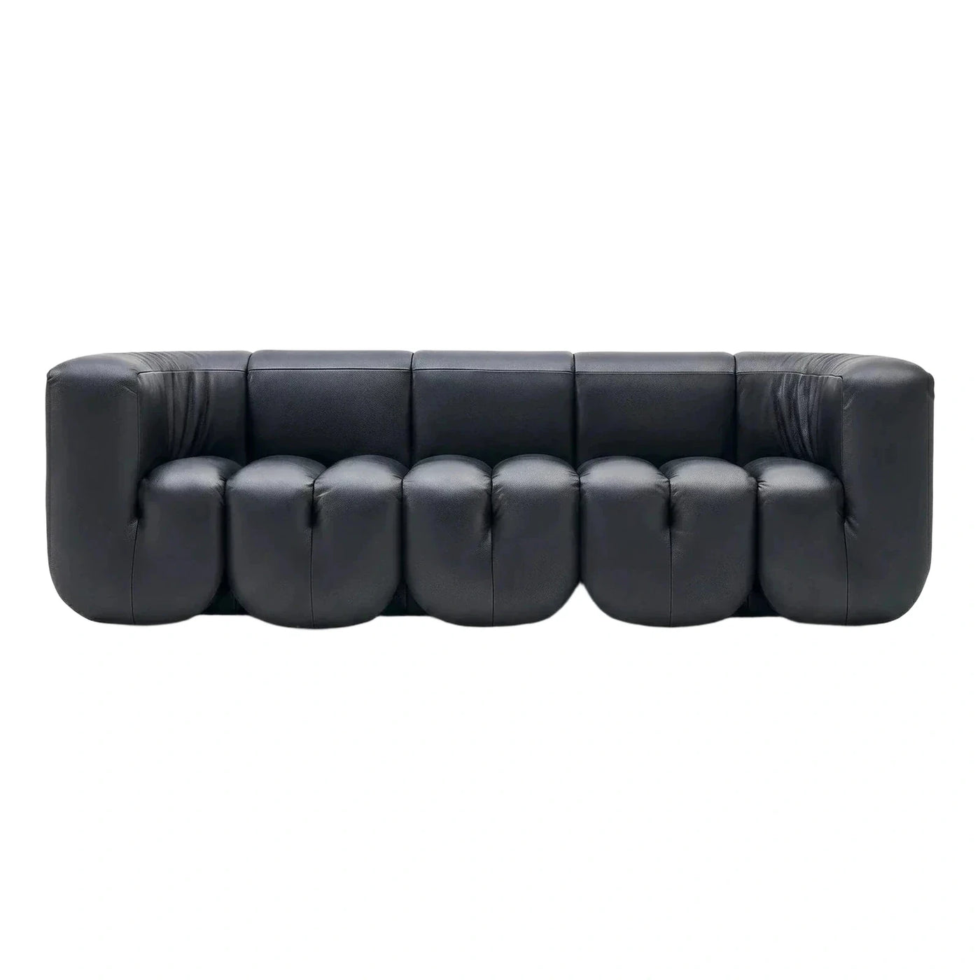 Modern Black Leather Modular Bubble Sofa