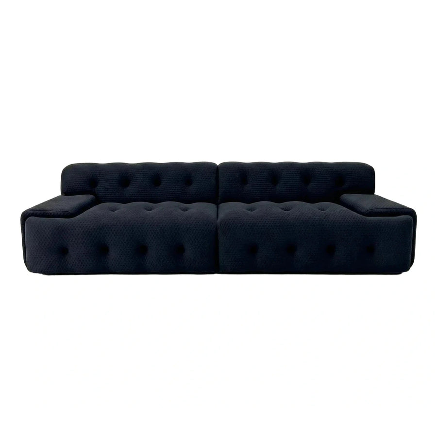 Navy Blue Tufted Low Profile Modular Sofa