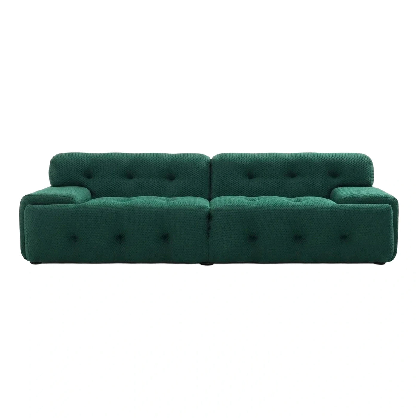 Emerald Green Tufted Modular Fabric Sofa