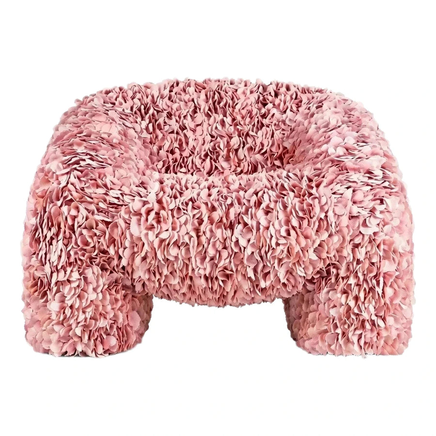 Pink Petal Textured Fabric Sofa