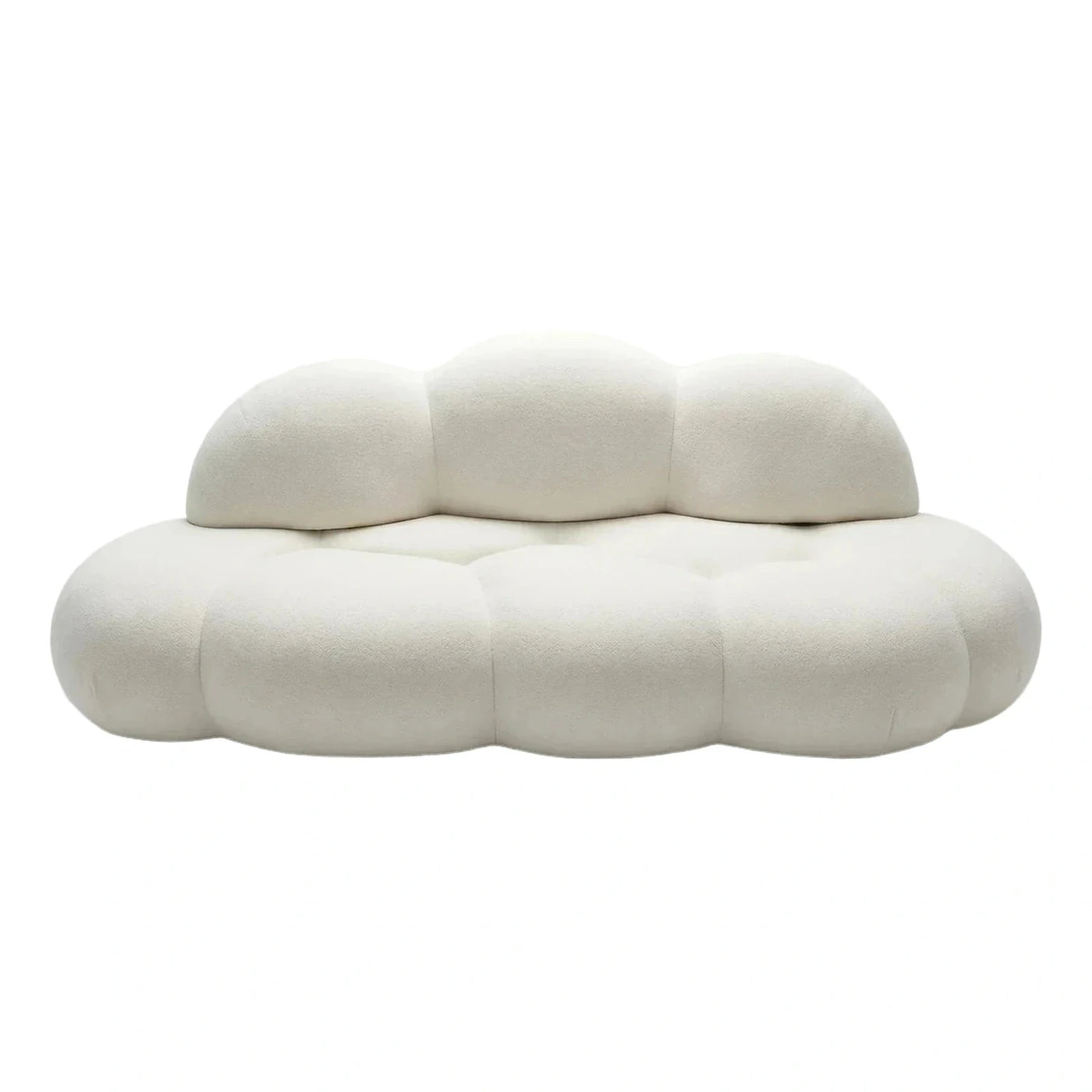 Modern White Cloud Shaped Sofa Boucle Fabric