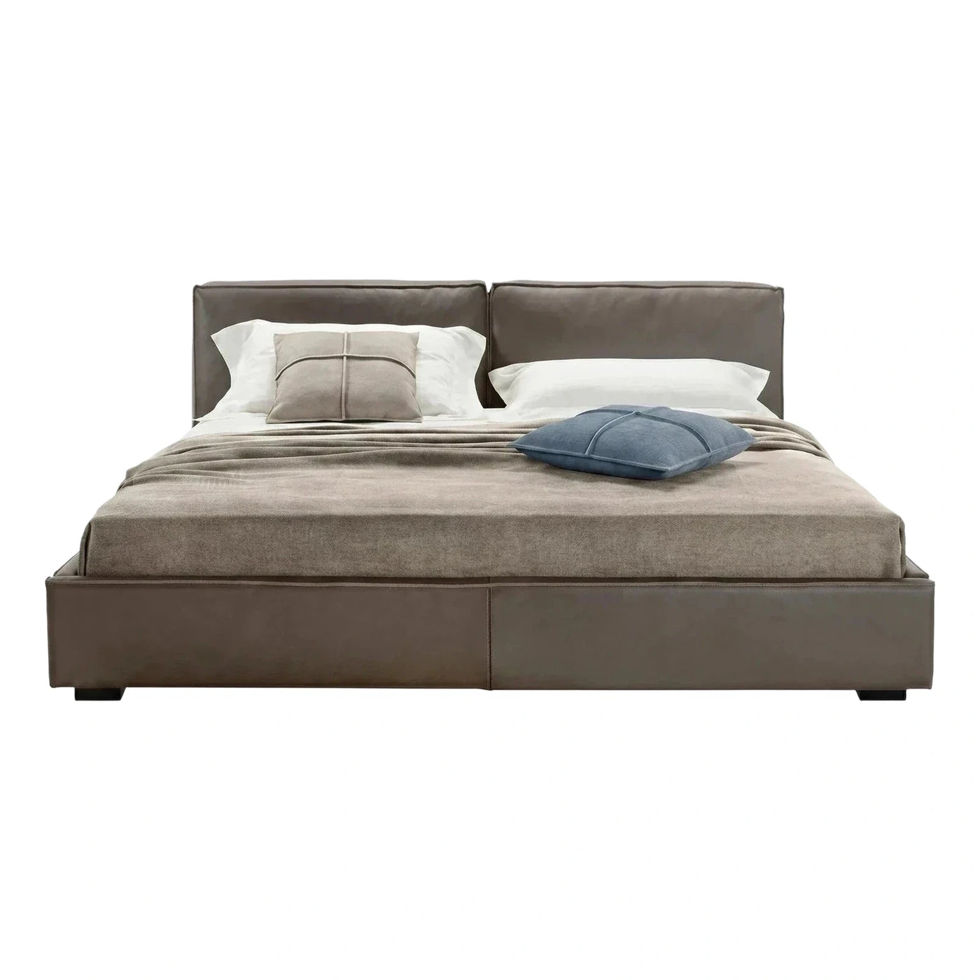 Square Tufted Upholstered Platform Bed