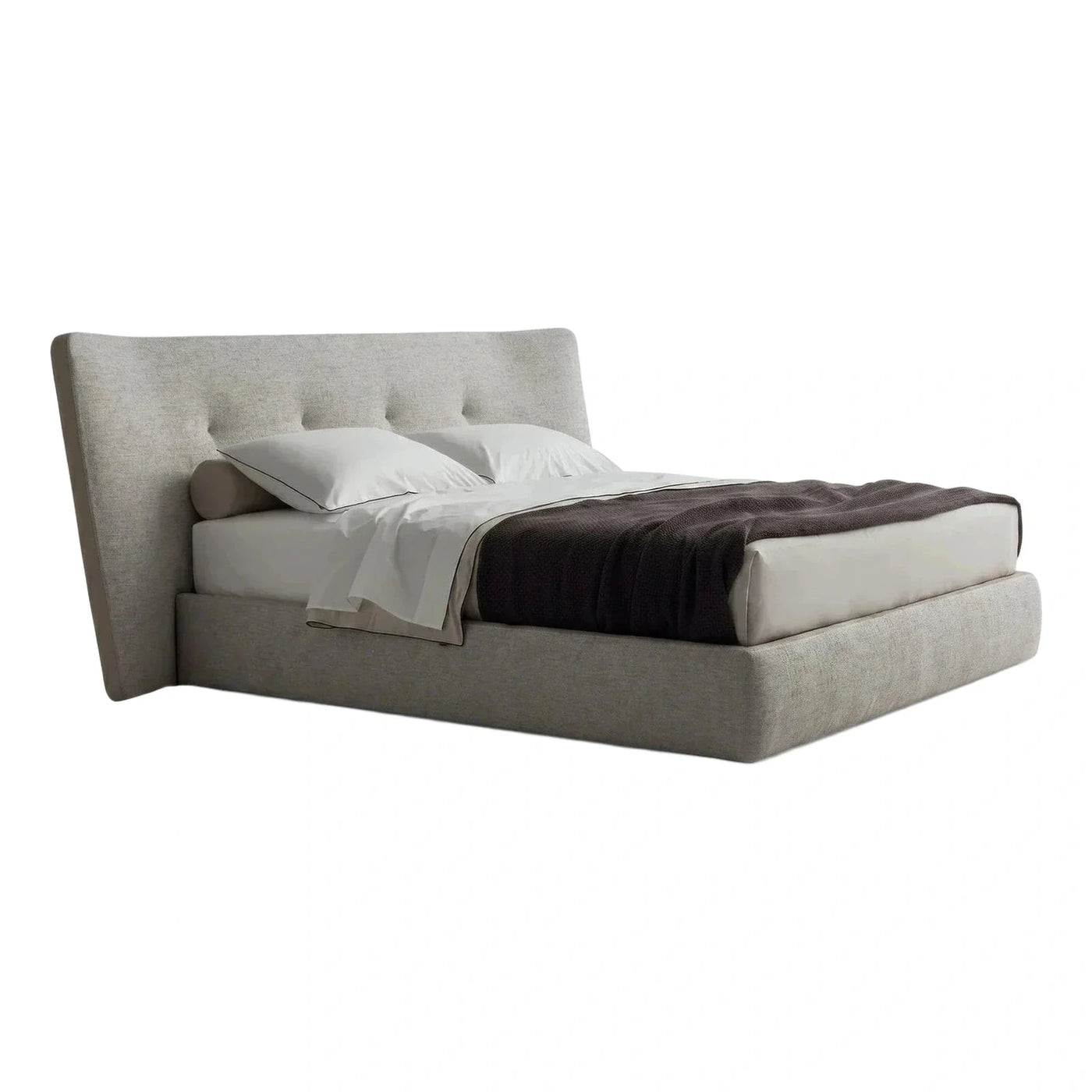 Modern Upholstered Bed with Metal Legs