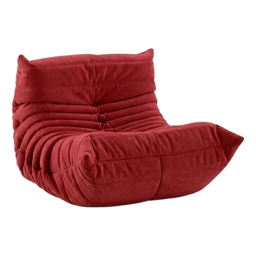 Modern Red Velvet Floor Lounge Chair