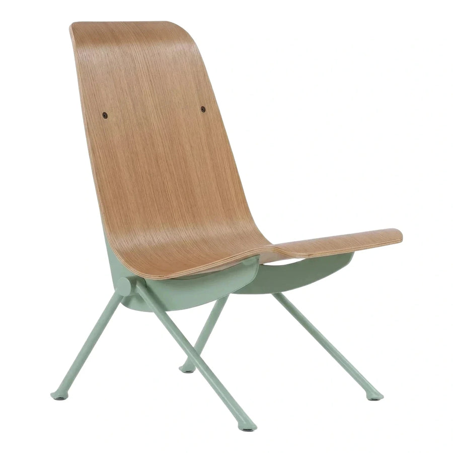 Modern Bent Plywood Lounge Chair Sage Green Base