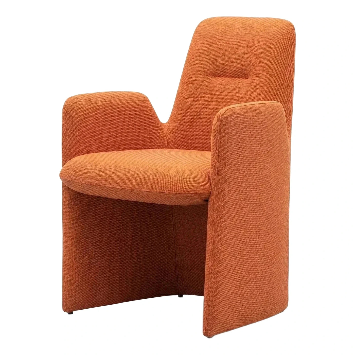 Burnt Orange Modern Upholstered Lounge Armchair