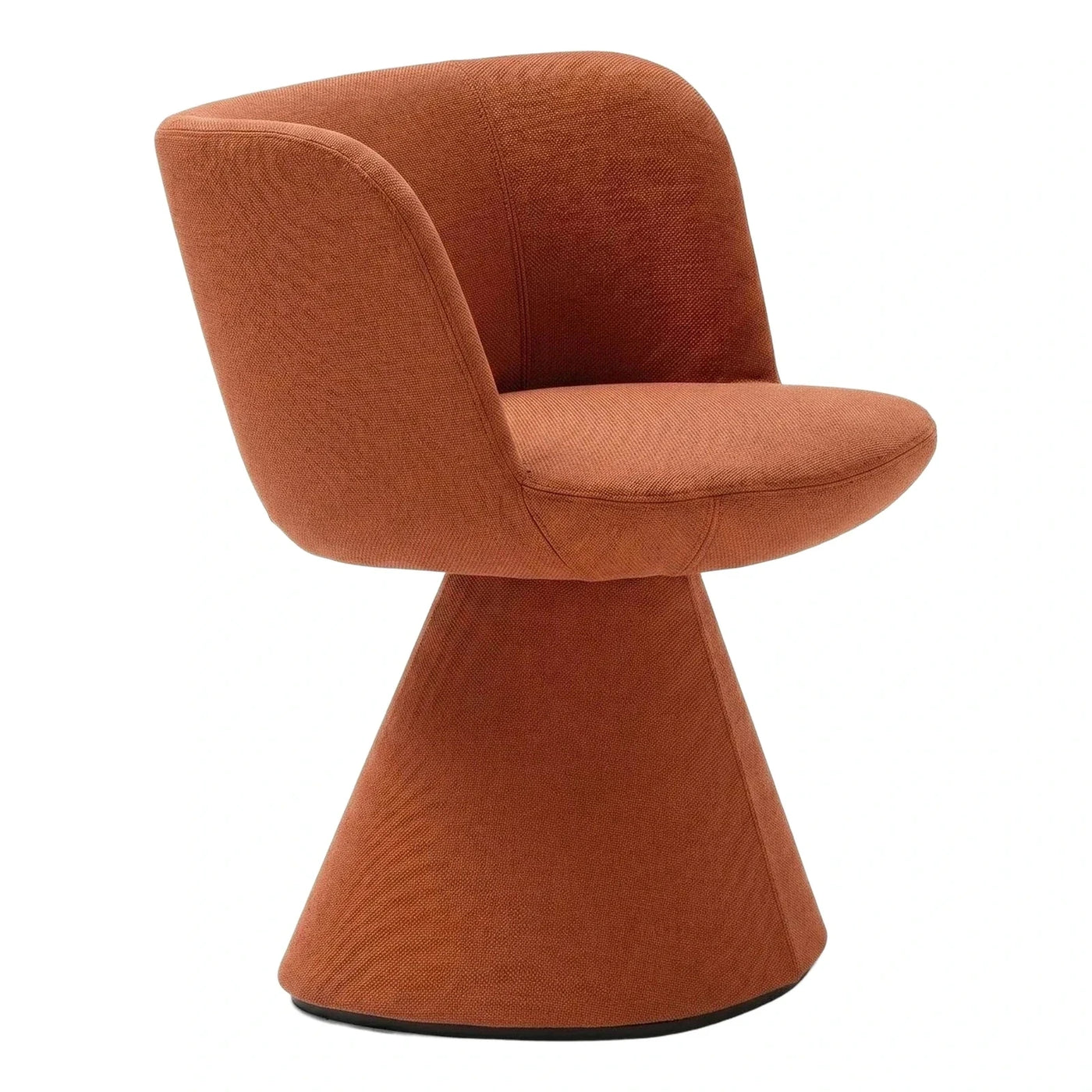 Modern Rust Fabric Upholstered Lounge Chair
