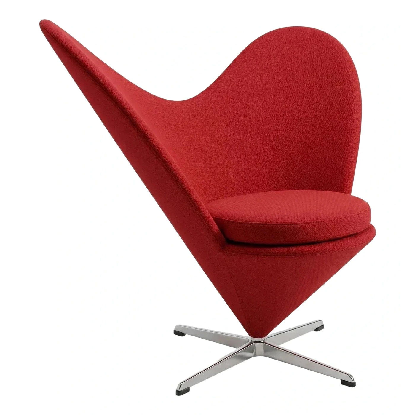 Modern Red High Back Swivel Lounge Chair