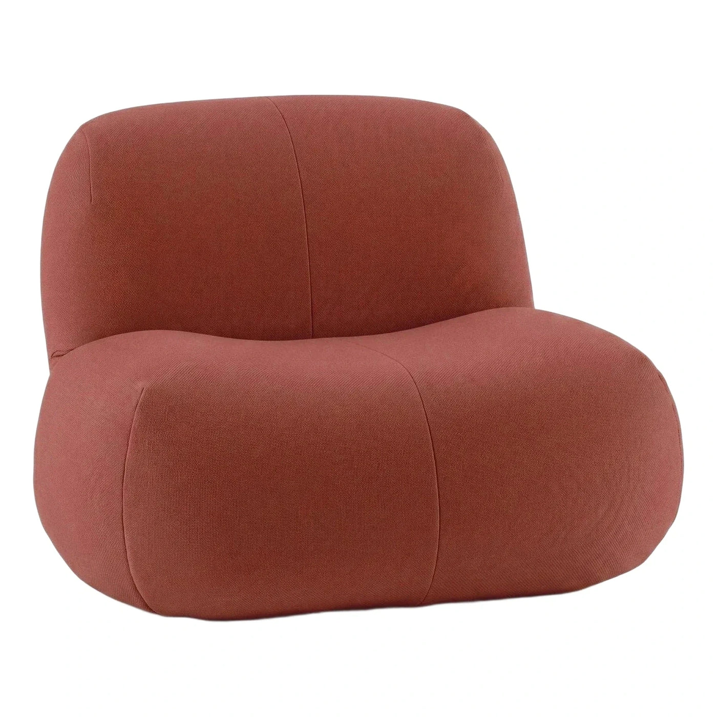 Modern Terracotta Fabric Lounge Chair