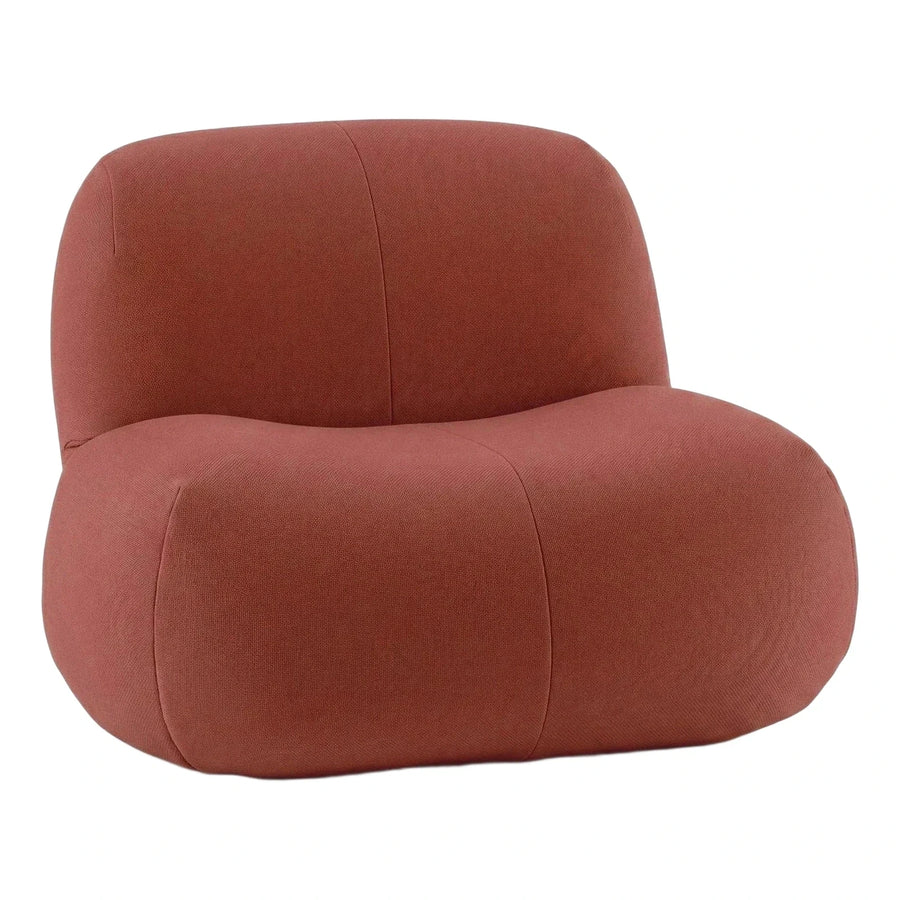 Modern Terracotta Fabric Lounge Chair