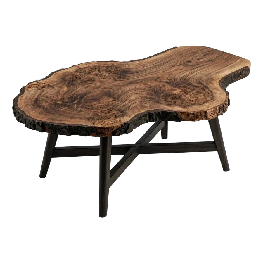 Natural Live Edge Wood Slab Coffee Table