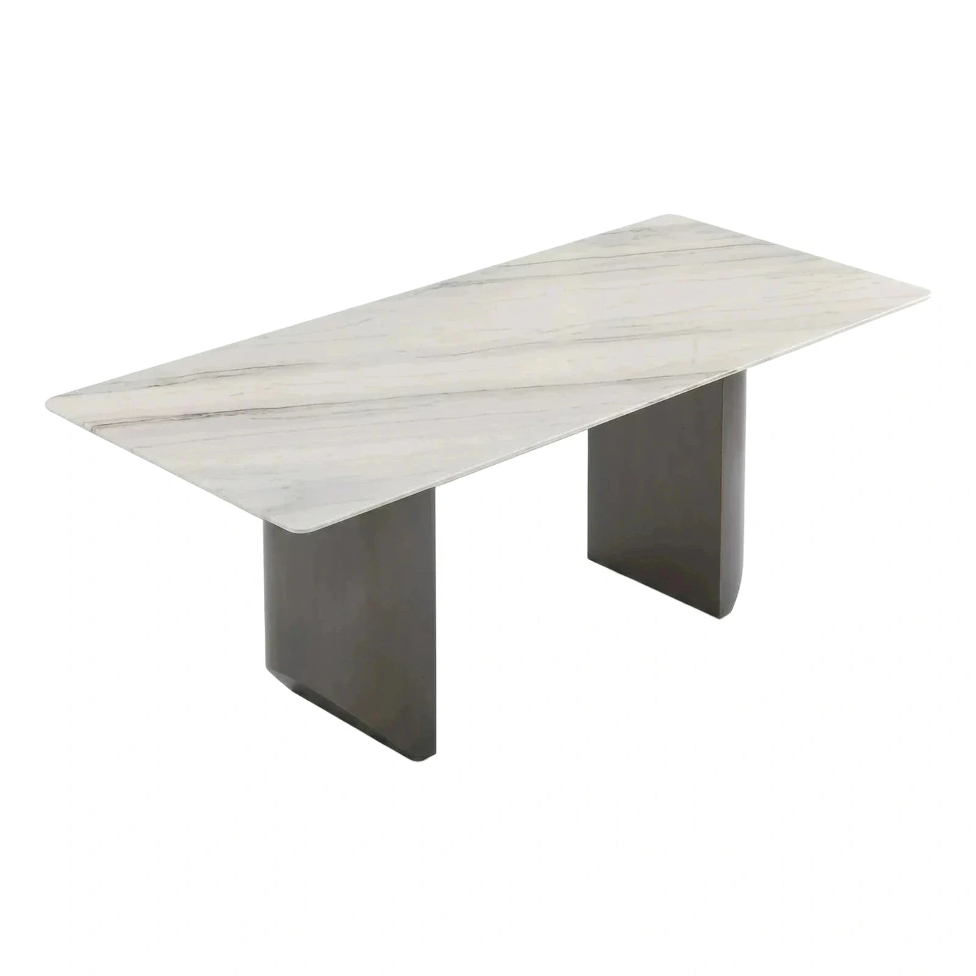 Modern White Marble Rectangular Coffee Table