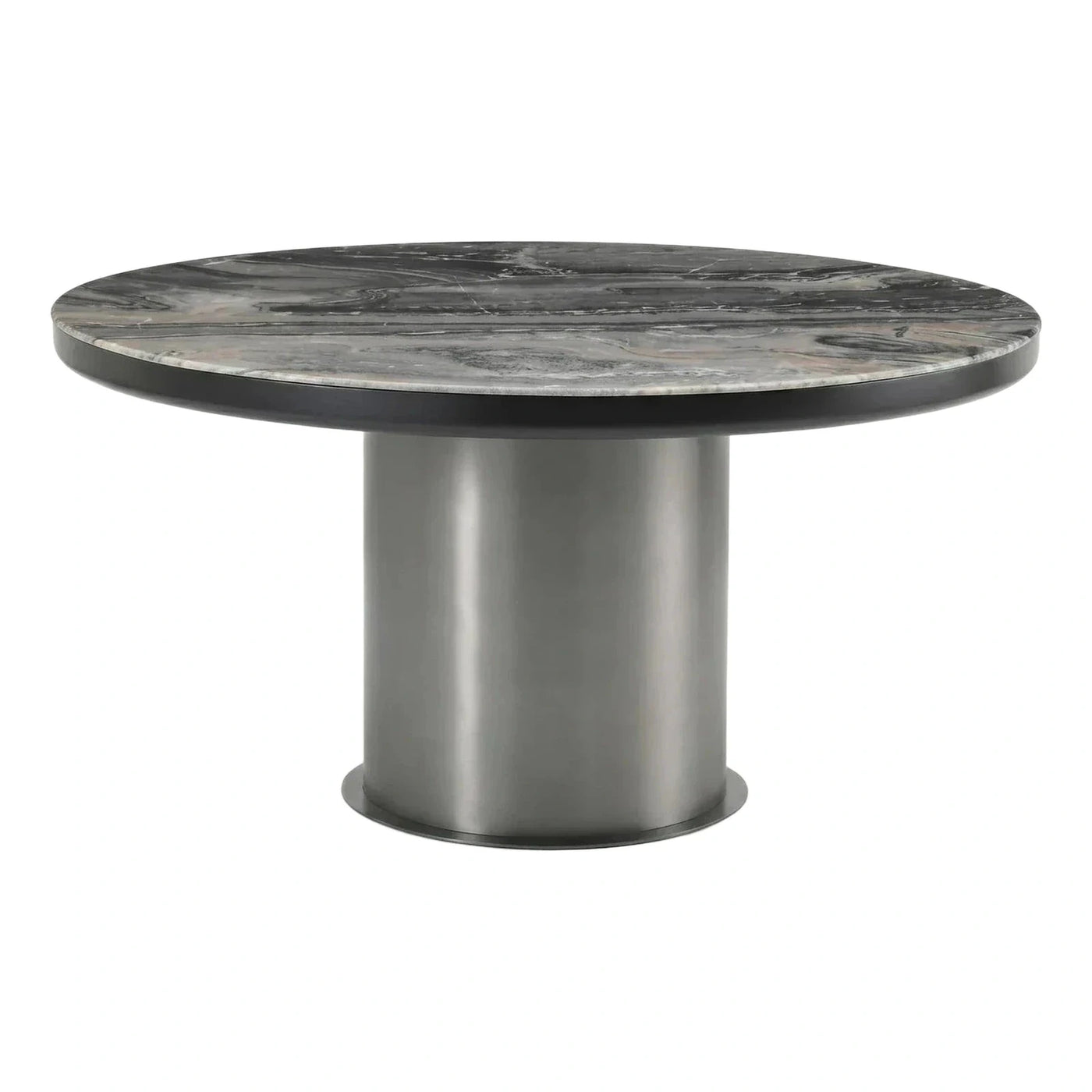 Round Grey Marble Top Coffee Table