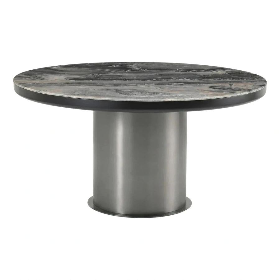 Round Grey Marble Top Coffee Table
