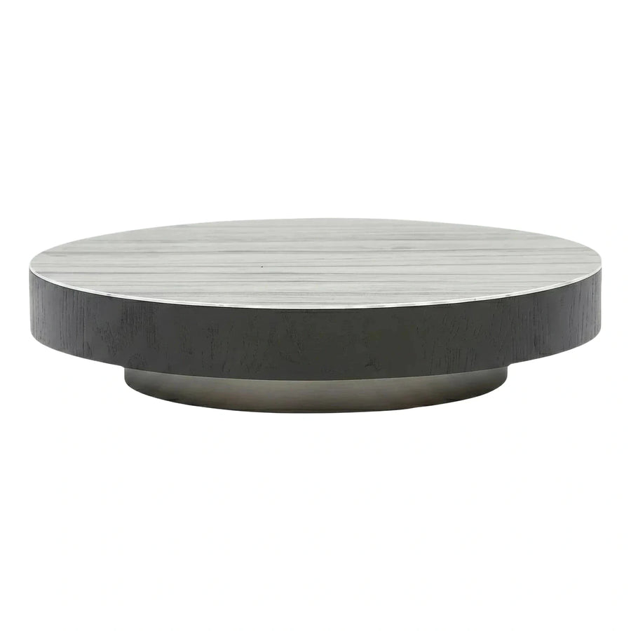 Modern Round Two-Tone Wood Coffee Table