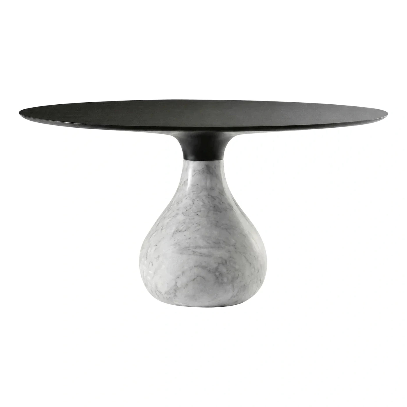 Modern Round Dining Table with Marble Base
