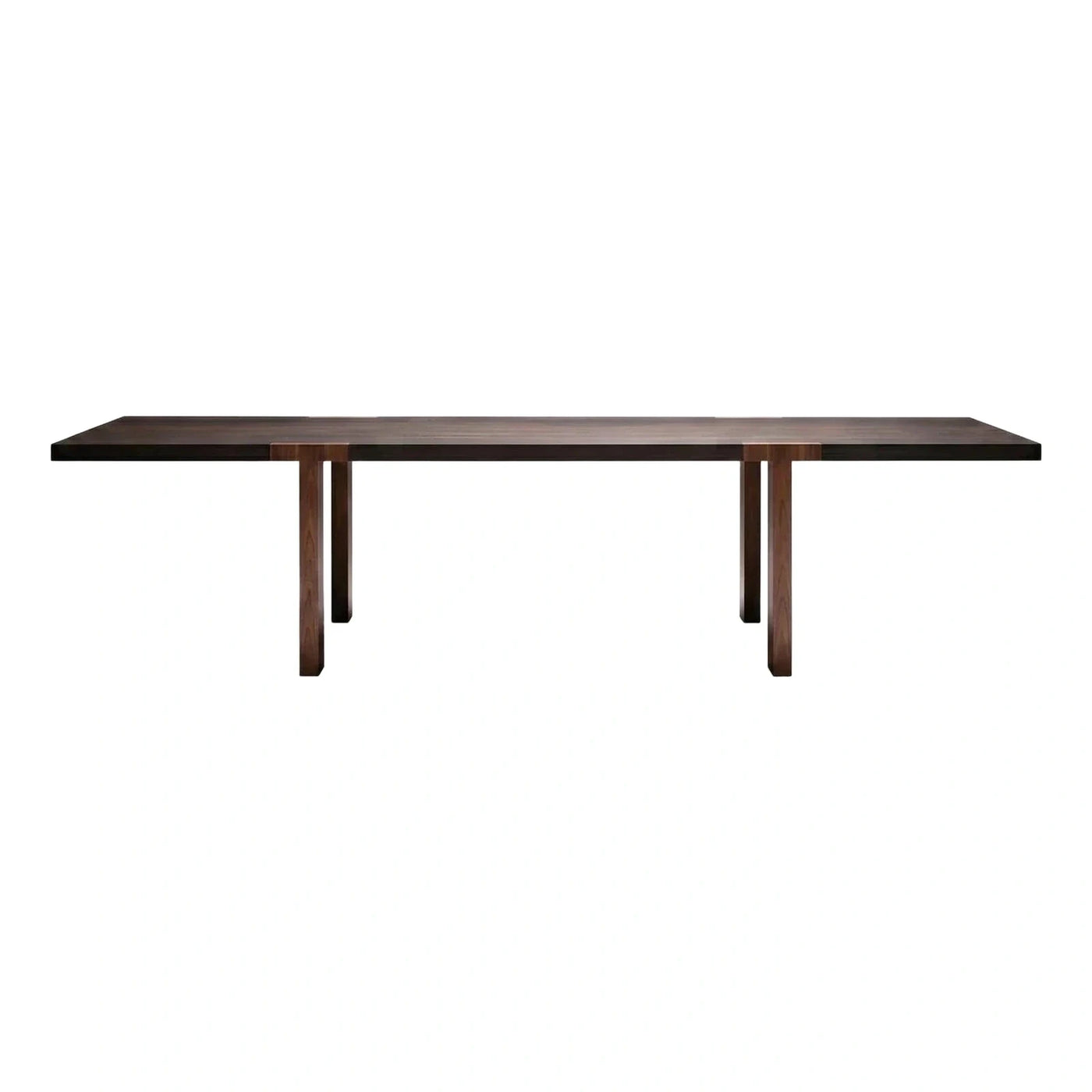 Dark Wood Rectangular Dining Table with Minimalist Legs