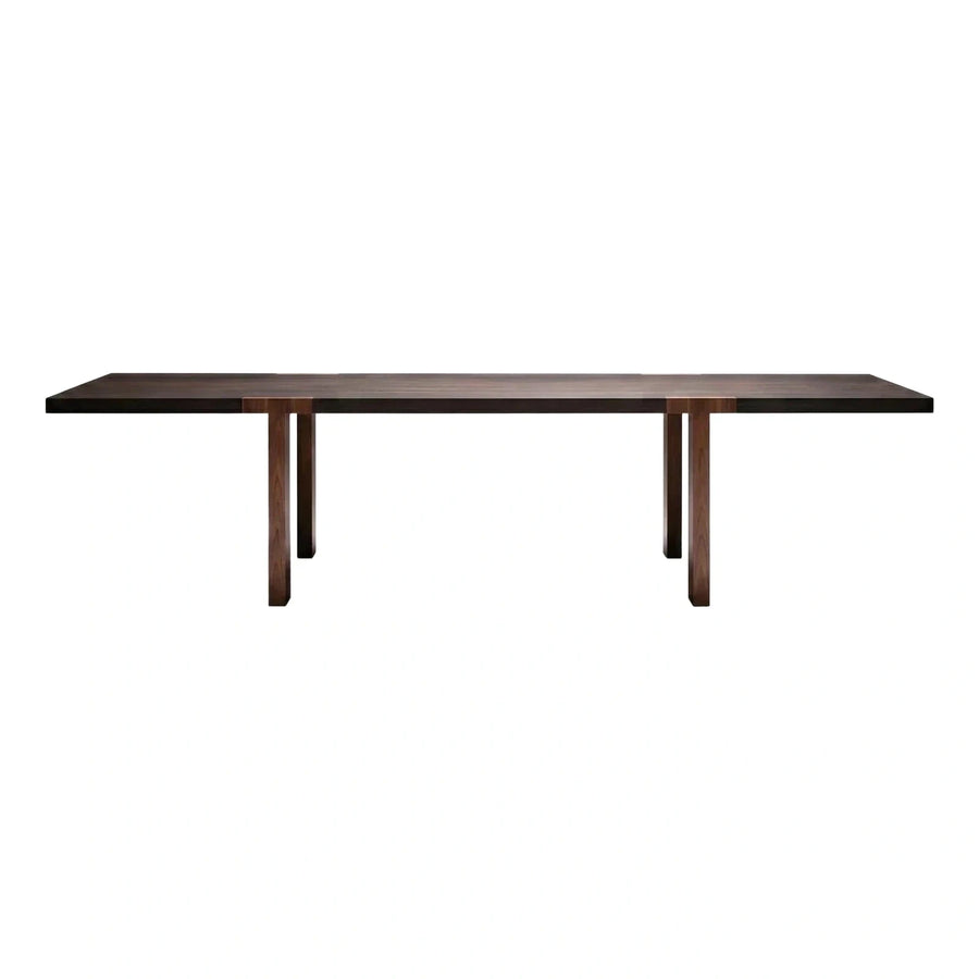Dark Wood Rectangular Dining Table with Minimalist Legs