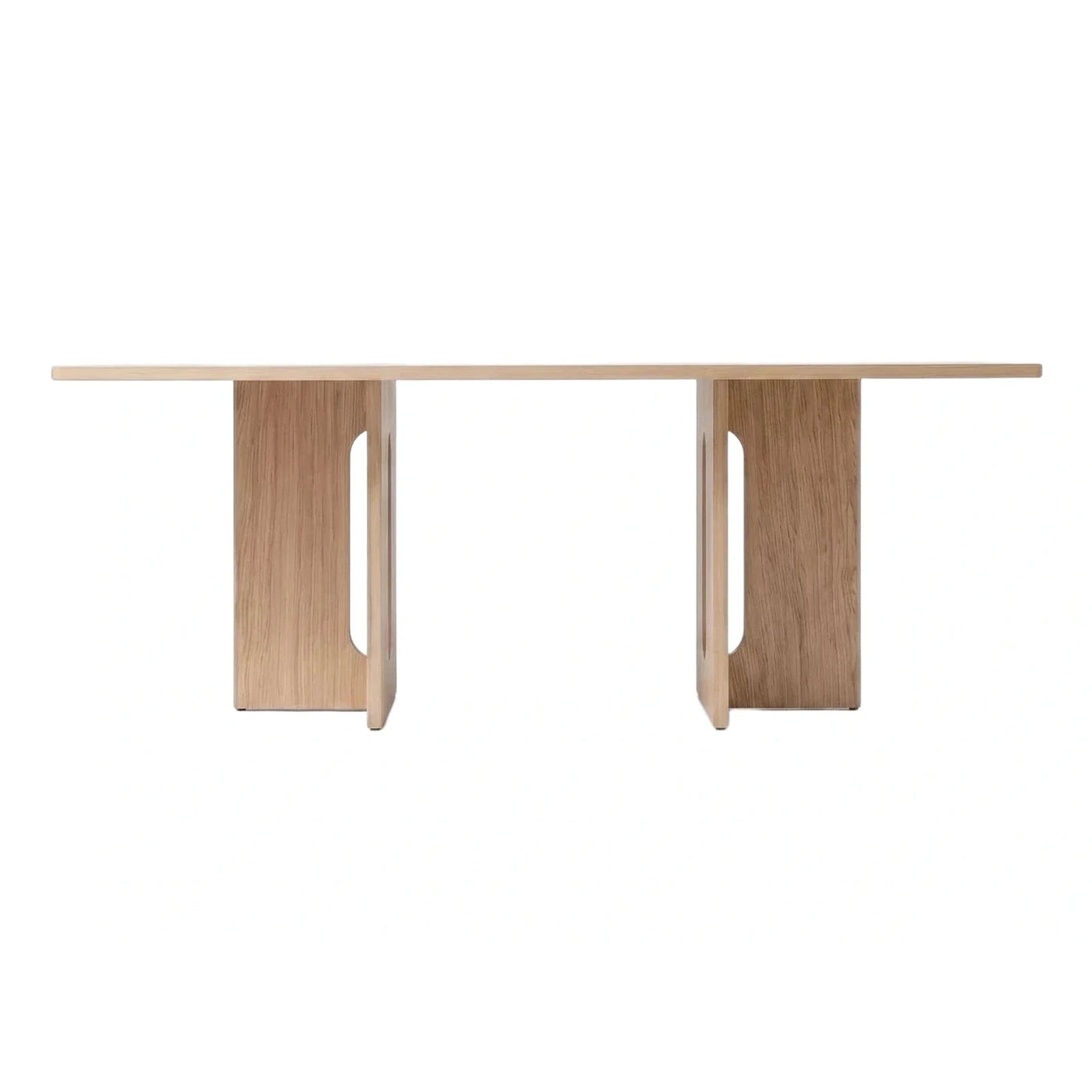 Minimalist Light Wood Dining Table with Cutout Legs