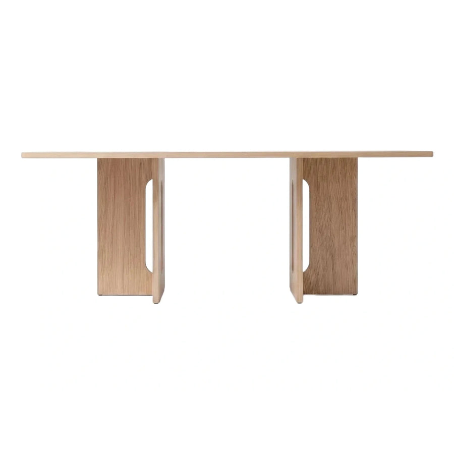 Minimalist Light Wood Dining Table with Cutout Legs