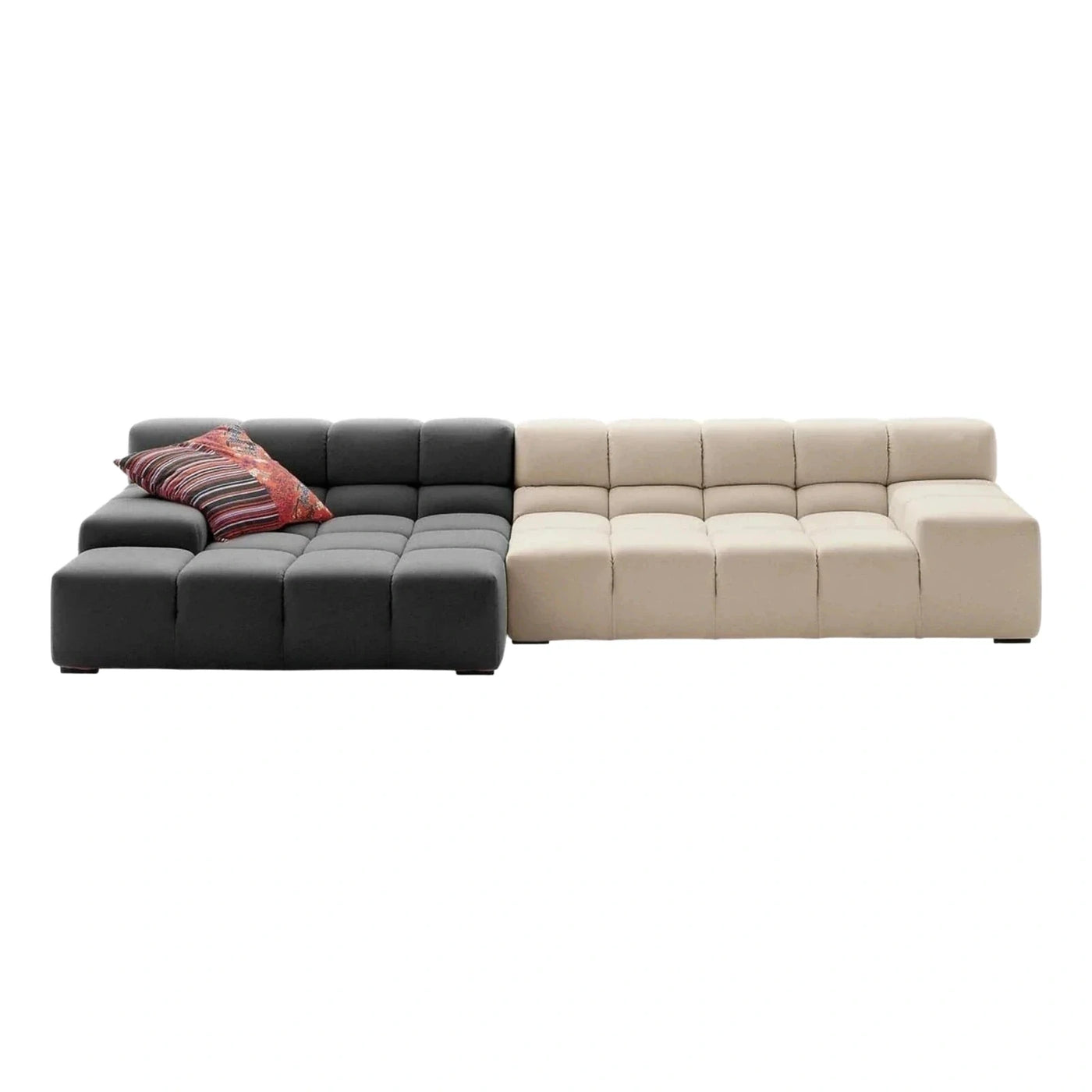 Modern Modular Sectional Sofa in Grey and Beige