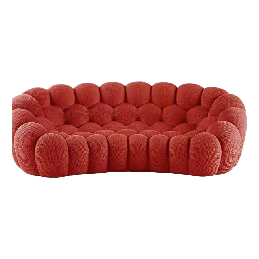 Modern Red Textured Bubble Sofa