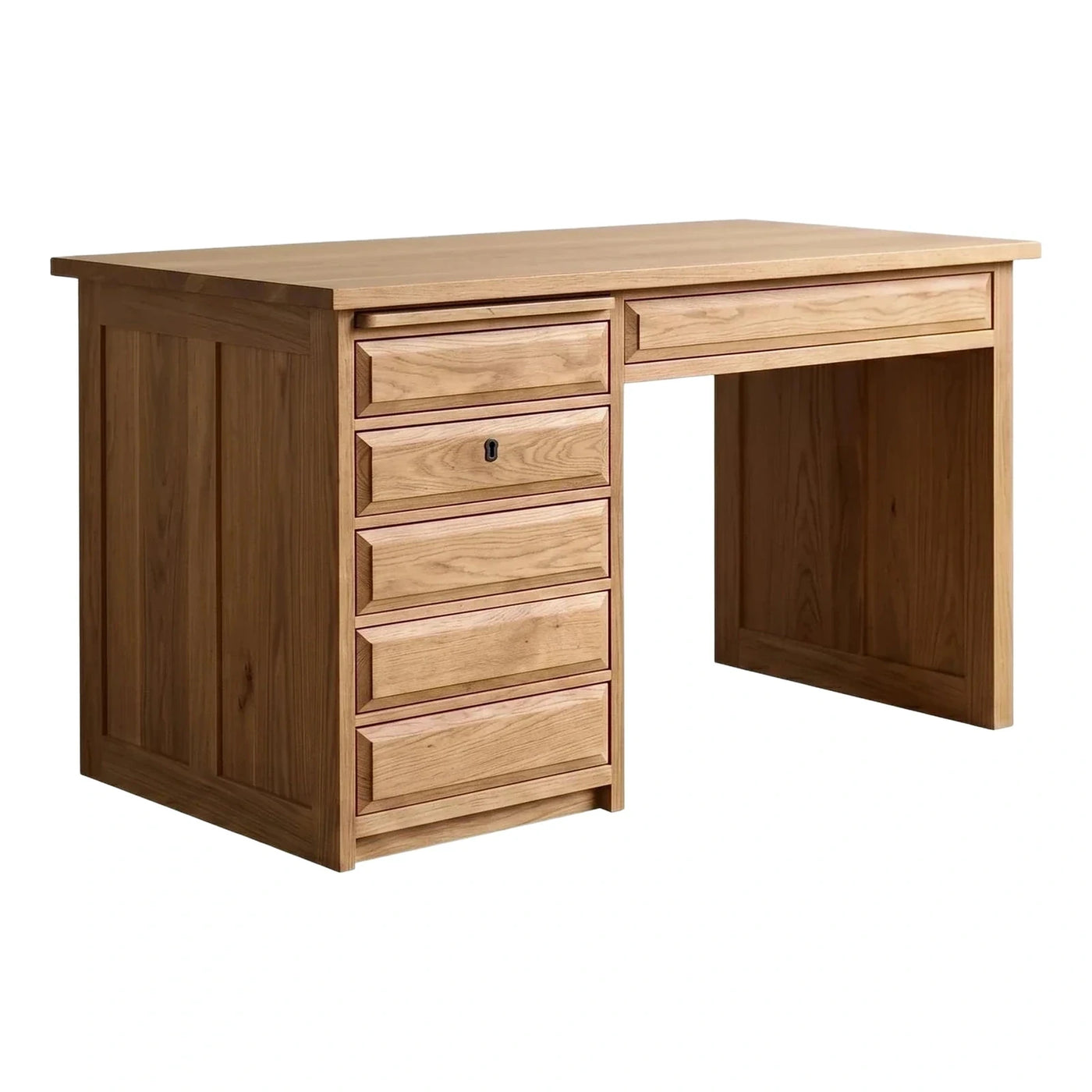 Solid Wood Writing Desk with Storage Drawers