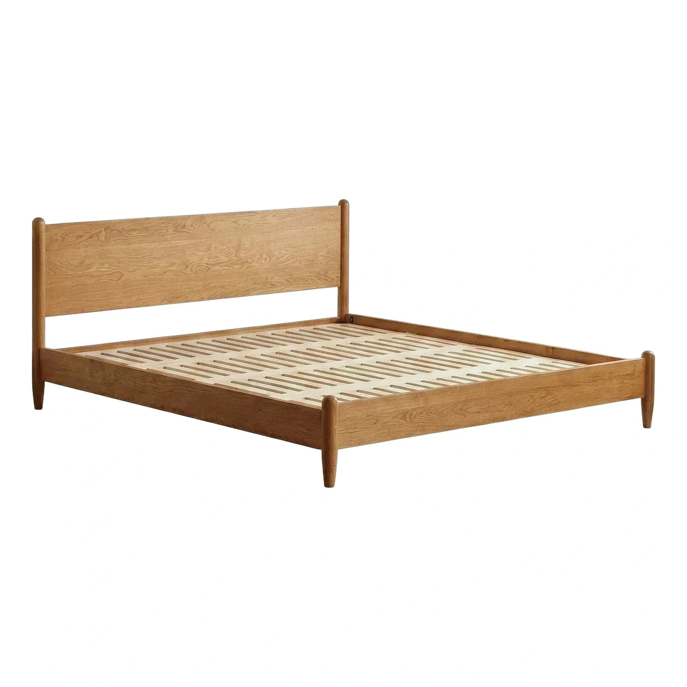 Solid Wood Platform Bed Frame with Slatted Base