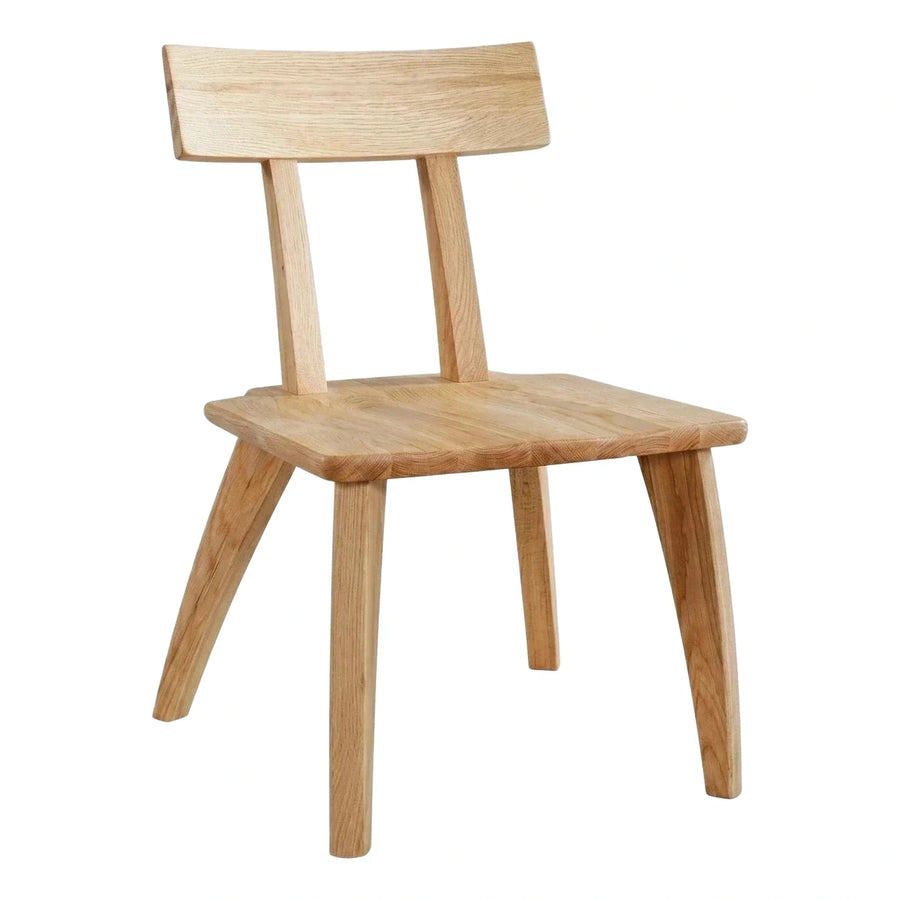 Solid Wood Dining Chair with Curved Backrest