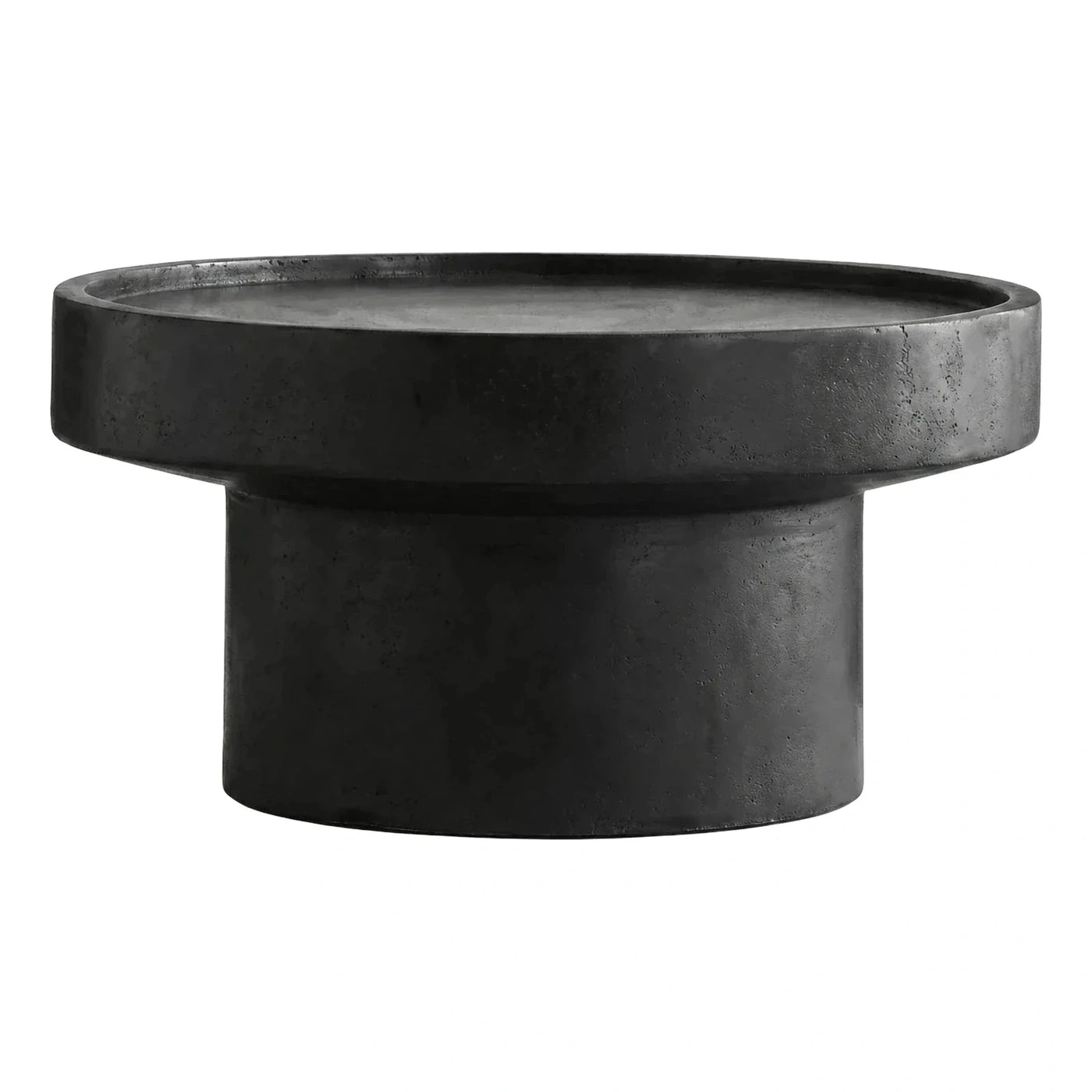 Modern Round Dark Grey Stone Coffee Table