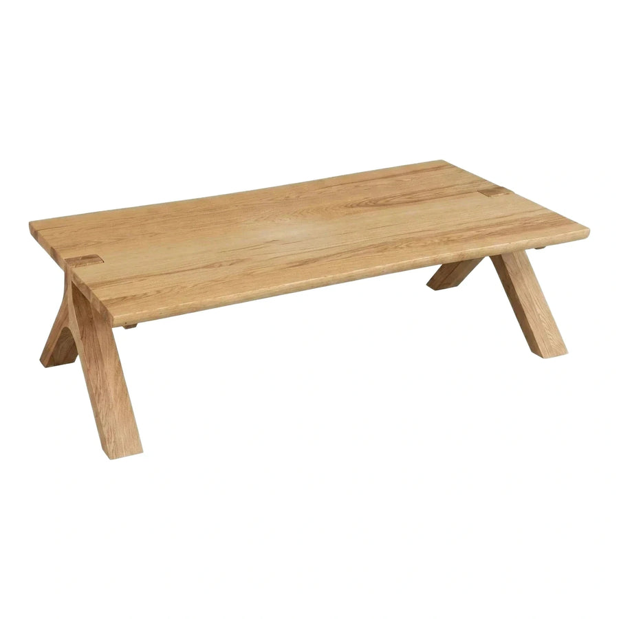Natural Solid Wood Rectangular Coffee Table Minimalist