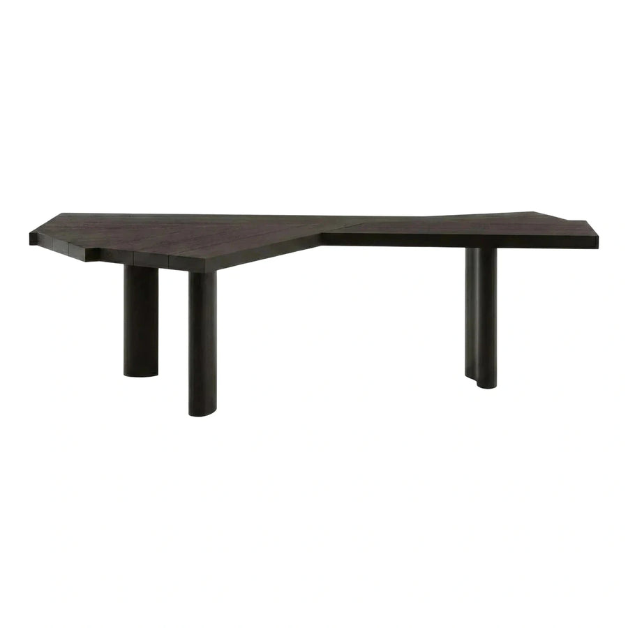 Modern Dark Wood Angular Coffee Table
