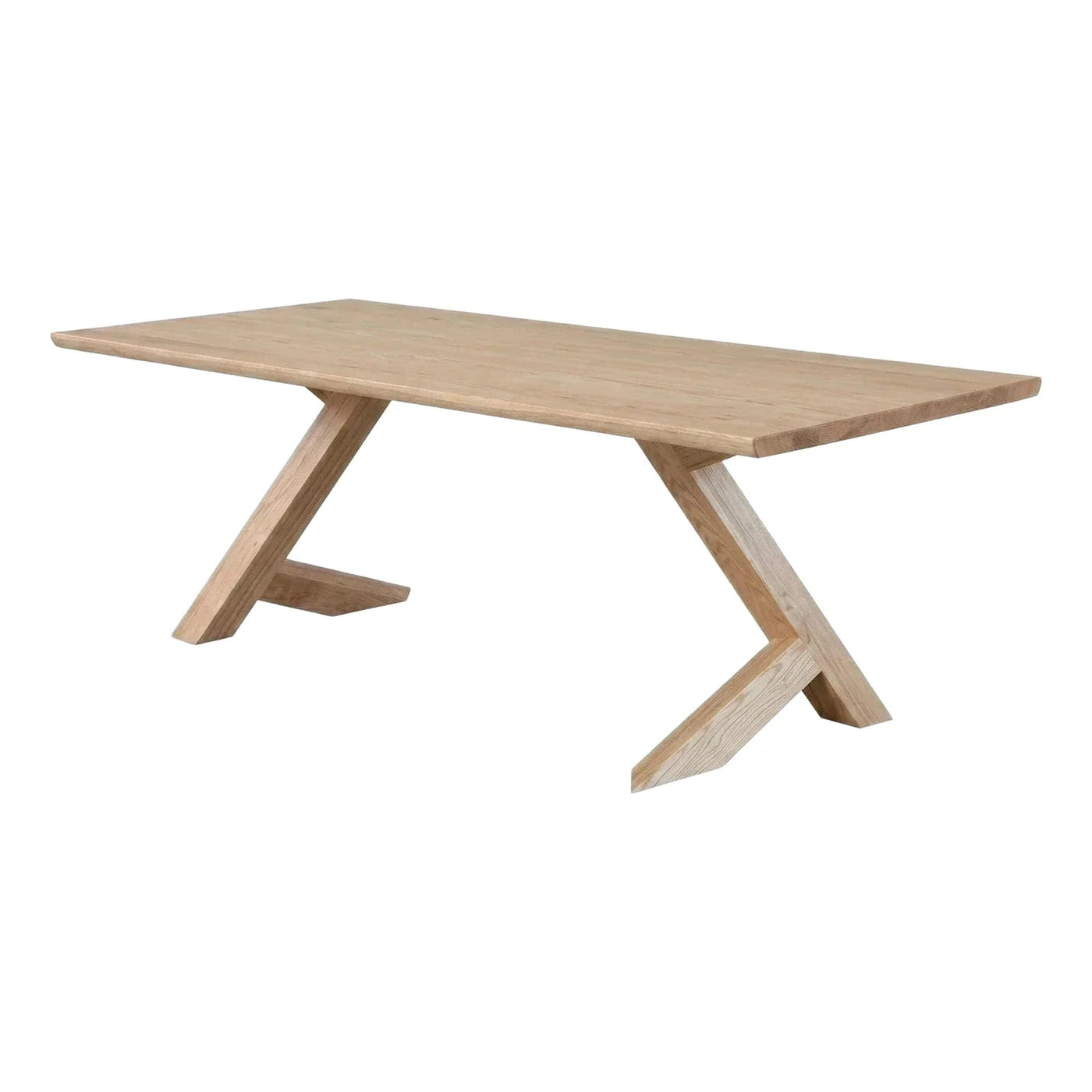 Solid Wood Rectangular Dining Table with Trestle Base