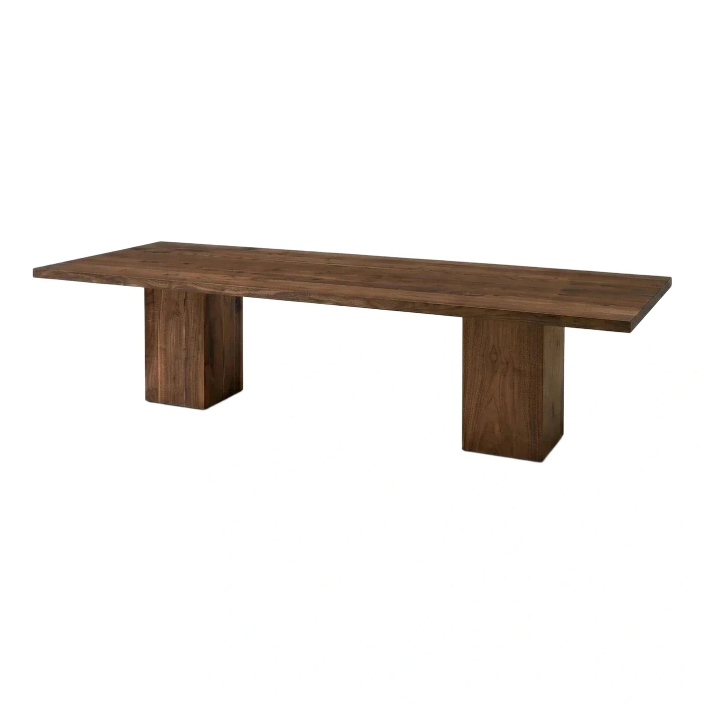 Modern Dark Wood Rectangular Dining Table