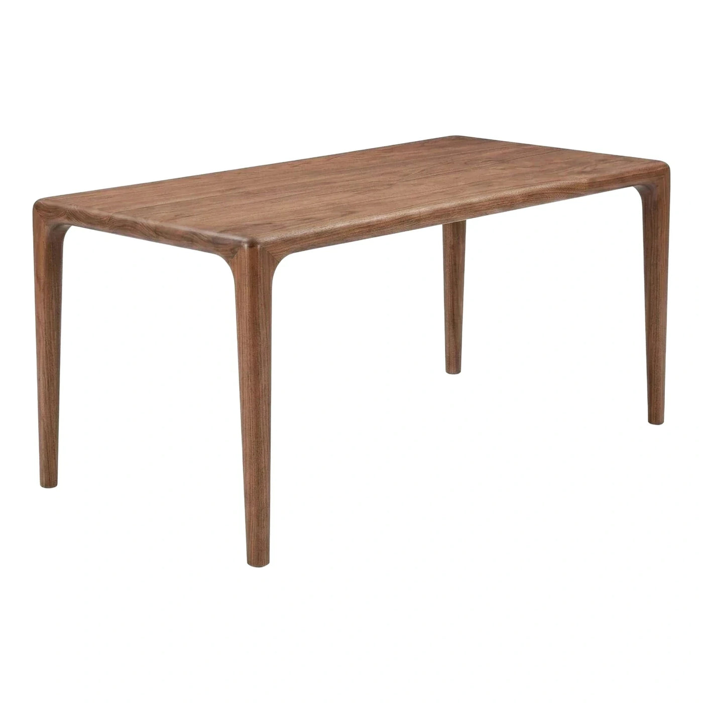 Modern Rectangular Solid Wood Dining Table Brown