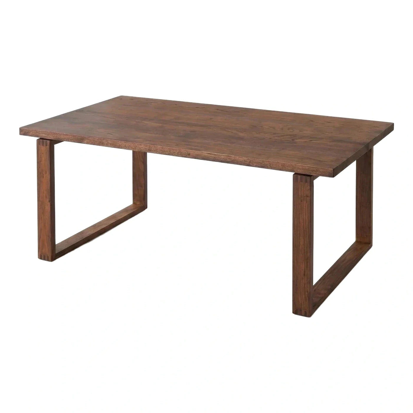 Solid Wood Rectangular Dining Table with Sled Base